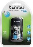 Uniross Rechargeable NiMh 2100 AA 2 Battery With Xpress Mini Charger Camera Battery Charger