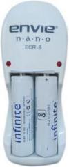 Envie Nano Charger ECR 6 +2 x AA 2100 MAH Battery Infinite Rechargeable Alkaline Battery