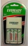 Eveready 1000 Series Charger With 4Pcs 700 MAH AA+AA Rechargeable Ni MH Battery