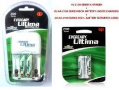 Eveready Ultima 2100 Charger + 2AA Rech. Battery Camera Battery Charger