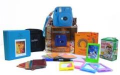 Fujifilm Instax Mini 9 Cobalt Blue Festive Pack Instant Camera