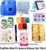 Fujifilm Instax Mini 9 Deluxe Camera Bundle 10 in 1 Cobalt Blue Instant Camera