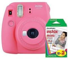 Fujifilm Instax Mini 9 Flamingo Pink with 20 Shots film Instant Camera