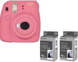 Fujifilm Mini 9 Flamingo Pink With The 2 Monochrome Film Instant Camera