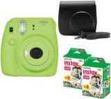 Fujifilm Mini 9 Lime Green With Black Case And 40 Shots Instant Camera