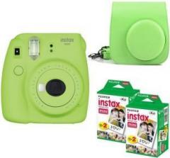 Fujifilm Mini 9 Lime Green with Case and 40 Shots Instant Camera