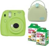 Fujifilm Mini 9 Lime Green With Green Shell Bag And 40 Shots Instant Camera