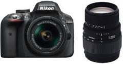 Nikon D3300 DSLR Camera With Sigma 70 300 mm F4 5.6 DG Macro for Nikon Digital SLR Lens