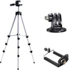 Retrack 3Way Head Adjustable Aluminum With Bracket and GoPro Bracket Tripod