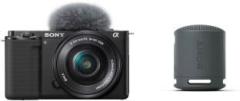 Sony Alpha ZV E10L Mirrorless Camera Body With 16 50mm with Wireless Bluetooth Speaker