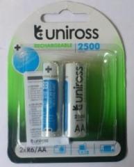 Uniross 2500 mAh Ni Mh AA Rechargeable Ni MH Battery