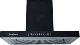 Amplesta Sereno Auto Clean T Shape 90 Cm, Touch & Gesture Control, Filterless, Low Noise Auto Clean Wall Mounted Black 1350 CMH Chimney