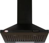 Bright Flame Lotus Z 60 CM Wall Mounted Chimney (Black, 1100 M3/hr)