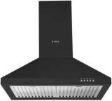 Elica ACE 260 NERO Pyramid Shape 60 Cm| 5 Years Motor Warranty| 3 Layer Baffle Filter|Powerful Suction |Low Noise | LED Lamp | Push Button Control Wall Mounted Black 1100 CMH Chimney