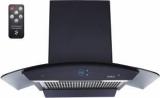 Elica AUTOSENSE ISMART GLACE FL HAC 90 LTW NERO Auto Clean Wall Mounted Black 1425 CMH Chimney