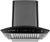 Eurodomo HOOD CLASSY HC TC BK 60 Auto Clean Wall Mounted Bk Glass+ Black Powder Coating 1200 CMH Chimney