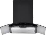 Eurodomo Onyx PB BK 60 Wall Mounted Black 1050 CMH Chimney