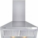 Eurodomo Sapphire PB SS 60 Wall Mounted Chimney