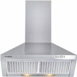 Eurodomo Sapphire PB SS 60 Wall Mounted Stainless Steel 850 CMH Chimney