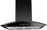 Glen 6071 SX GF Black Wall Mount Designer Chimney 60 Cm Wall Mounted Chimney