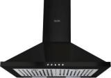 Glen Chimney Mia BLK 60 BF LTW Pyramid 60 Cm| Baffle Filter | Low Noise Wall Mounted Black Chimney