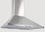 Glen Chimney Pyramid Shape 6075 60 Cm Wall Mounted Chimney (Silver, 1000 M3/hr)