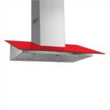 Glen Designer Chimney 6077 RED 1000 Baffle Filter 60 Cm Wall Mounted Chimney (RED, 1000 M3/hr)