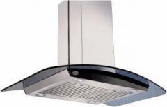 Glen GL 6071 TS 90 cm Wall Mounted Chimney (Black, Silver, 1250 m3/hr)