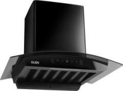 Glen ISPA DX 76 cm Auto Clean Curved Glass 76 cm|Digital Display|Touch & Gesture Control| Autoclean| Filterless|Powerful Suction | Low Noise Wall Mounted Black 1200 CMH Chimney