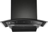 Hindware Amyra 60 Cm Auto Clean | Curved Glass | Filterless | Touch Control, Motion Sensor | Energy Efficient LED Light | Powerful Suction | Wall Mounted Black 1200 CMH Chimney