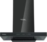 Hindware Atlanta 75 Silence Auto Clean | Maxx Technology | T Shape | Filterless | Touch Control, Motion Sensor | Energy Efficient LED Light | Powerful Suction | Wall Mounted Black 1350 CMH Chimney