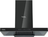 Hindware Atlanta 90 Silence Auto Clean | Maxx Technology | T Shape | Filterless | Touch Control, Motion Sensor | Energy Efficient LED Light | Powerful Suction | Wall Mounted Black 1350 CMH Chimney