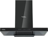 Hindware Atlanta 90 Silence Auto Clean With Powerful Suction Capacity, Motion Sensor Wall Mounted Black 1350 CMH Chimney