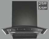 Hindware DIVINA NEO 60 CM WITH MOTION SENSOR ( LAUNCH YEAR 2024 ) Auto Clean Wall Mounted BLACK 1200 CMH Chimney