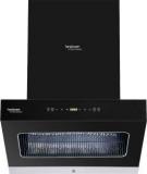 Hindware Octavia 60 Cm Wall Mounted Chimney For Kitchen, Auto Clean With Motion Sensor Control Black Hood With Free Installation Kit (Filter Less, Touch Control, Lifetime Warranty)Black Auto Clean Wall Mounted Chimney