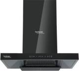 Hindware Smart Appliances Atlanta 60 Silence Auto Clean With Powerful Suction Capacity, Motion Sensor Wall Mounted Black 1350 CMH Chimney