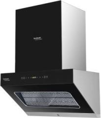 Hindware Smart Appliances Octavia 60 Auto Clean Wall Mounted Black and Inox 1350 CMH Chimney