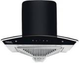 Hindware Zavio 60 Auto Clean Chimney Wall And Ceiling Mounted Chimney (black, 1280 M3/hr)