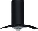 Hindware Zavio 90 Auto Clean Chimney Wall Mounted Chimney (Titanium Black Hood/ Black Toughened Glass, 1280 M3/hr)