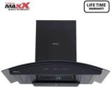 Hindware ZINNIA BLK 90 | MaxX SILENCE CHIMNEY | Filterless | 4 Speed Gesture Control | Auto Clean Wall Mounted Black 1350 CMH Chimney