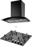 Kaff ACEBF60+NE4B60GF Wall Mounted Chimney With Built In Hob