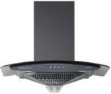 Kutchina 3rd Generation Dry Autoclean Curvy 60 Cm Chimney Wall Mounted Chimney (Black, 1000 M3/hr)