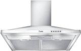 Prestige Clara 600 Glass Kitchen Hood With Stainless Steel Body And Aluminium Filter Wall Mounted Chimney