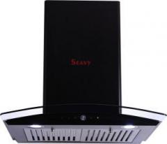 Seavy Black 60 Auto Clean Wall Mounted Chimney (Black, 1100 m3/hr)