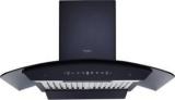 Whirlpool CGBF PRO 903 HAC BK HOOD Auto Clean Curved Glass 90 Cm| 11 Years Motor Warranty| Heat Autoclean| Gesture Control| Baffle Filter|Powerful Suction | Low Noise Wall Mounted Black 1425 CMH Chimney