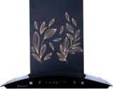 Wonderchef Ruby Curve Flora 60 Cm Auto Clean Wall Mounted Black 1200 CMH Chimney