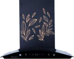 Wonderchef Ruby Curve Flora 60 cm Auto Clean Wall Mounted Black 1200 CMH Chimney