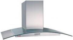 Alda Glen CHA 661 60 cm Baffle Filter Wall Mounted Chimney (Silver, 1250 m3/hr)