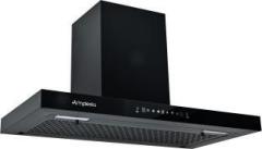 Amplesta Sereno Auto Clean T Shape 75 cm, Touch & Gesture Control, Filterless, Low Noise Auto Clean Wall Mounted Chimney