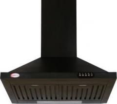 Bright Flame Lotus Z 60 CM Wall Mounted Chimney (Black, 1100 m3/hr)